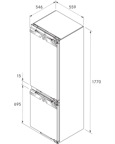 C178KG BORA - COOL COMBI FRIGORIFICO-CONGELADOR