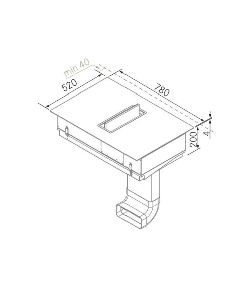 Silverline - Encimera con Extractor HBF-98 B